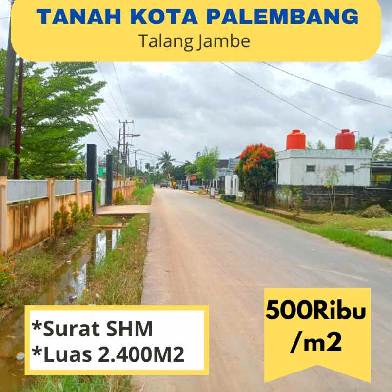 dijual tanah kosong luas 2 400m2 talang jambe