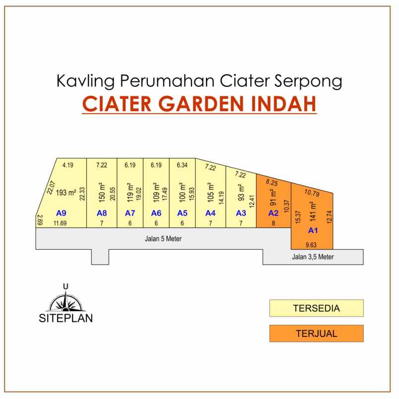 dijual tanah shm di serpong 3 km stasiun rawa buntu