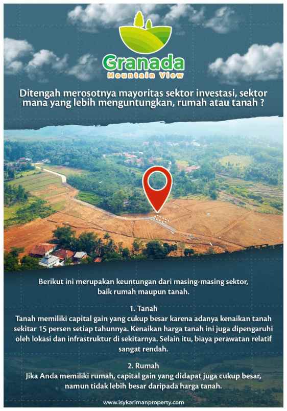 dijual tanah sukamakmur