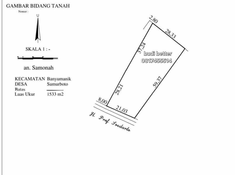 dijual tanah sumurboto tembalang semarang
