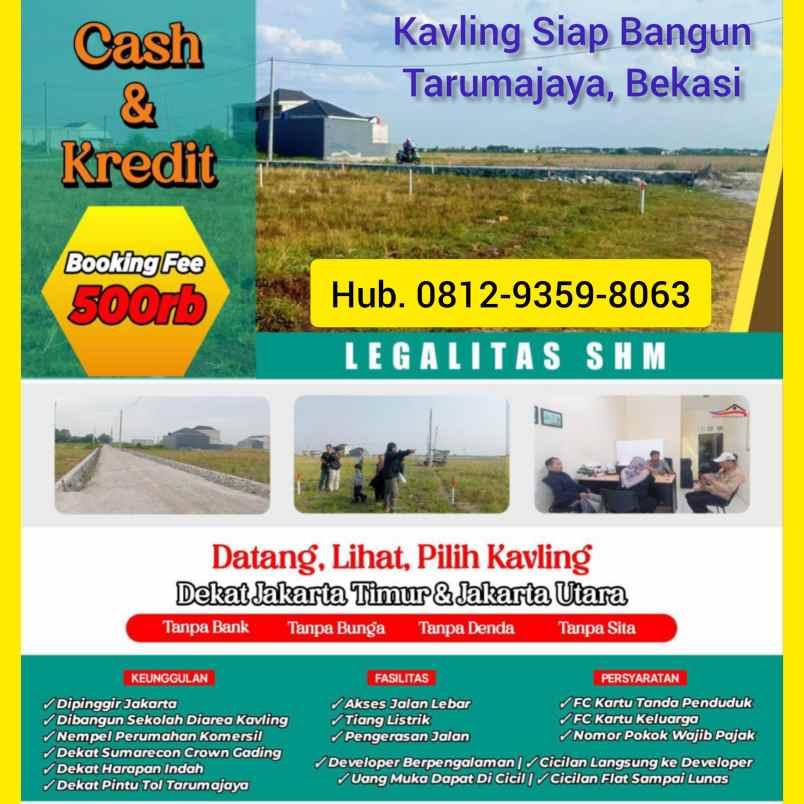 dijual tanah tarumajaya bekasi