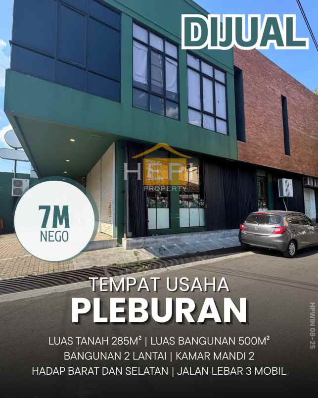 dijual tempat usaha di pleburan raya semarang