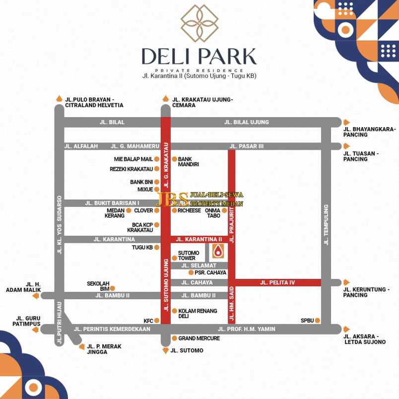 dijual villa deli park private