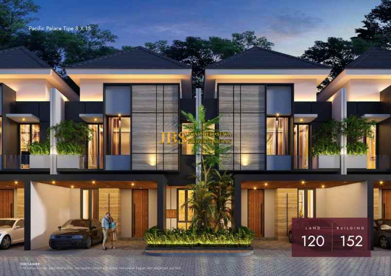 dijual villa pacific palace jalan besar