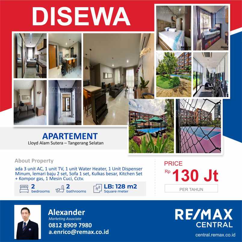 disewa apartemen lloyd alam sutera tangerang banten