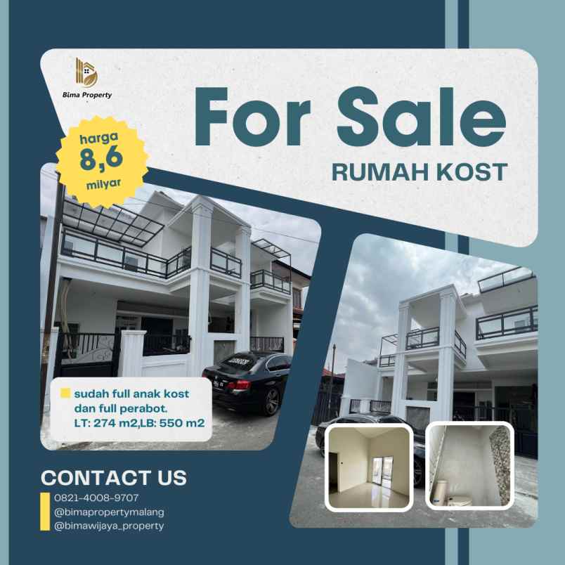 eksklusif rumah kost full anak kost di malang kota