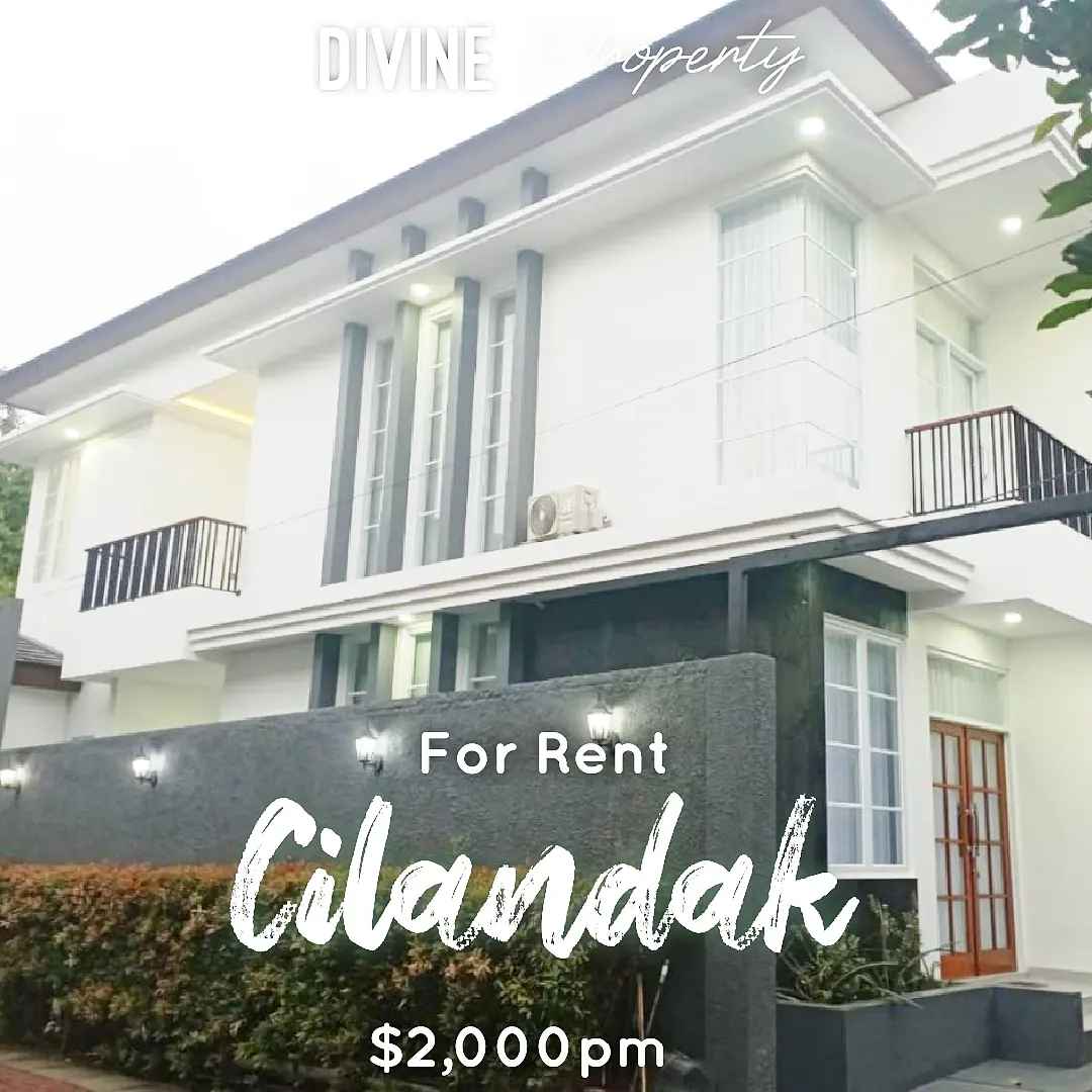 for rent modern minimalist house at cilandak