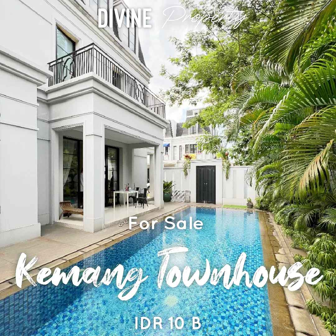 french style townhouse at kemang with swimming pool