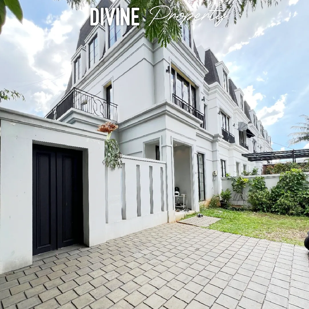 french style townhouse at kemang with swimming pool