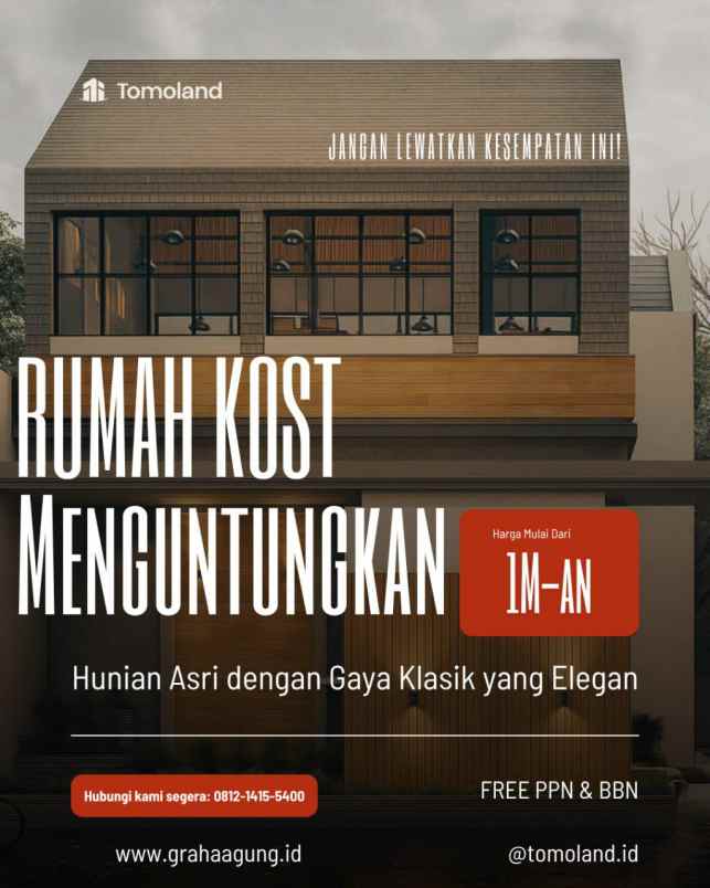 hub kost eksklusif malang kota fully furnished sia