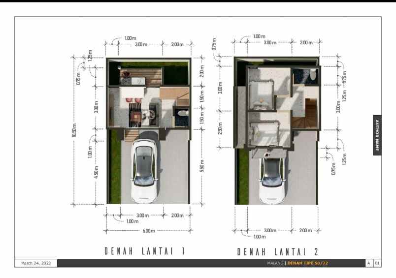 hunian 2 lantai villa dekat batu dan malang