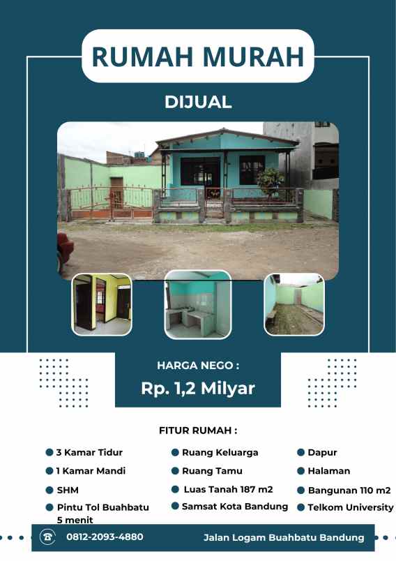 jual rumah murah buahbatu kota bandung