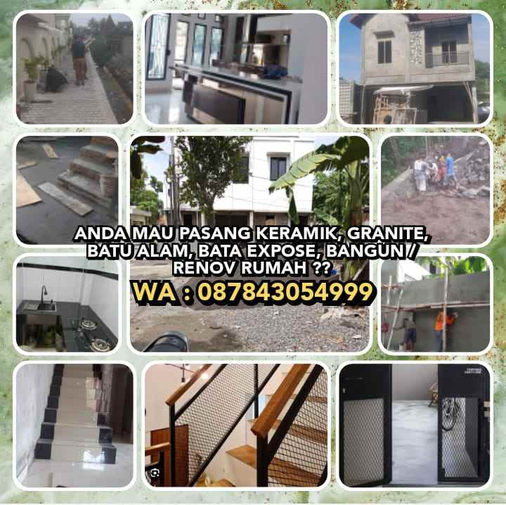 mau pasang keramik granite batu alam bata expose wa