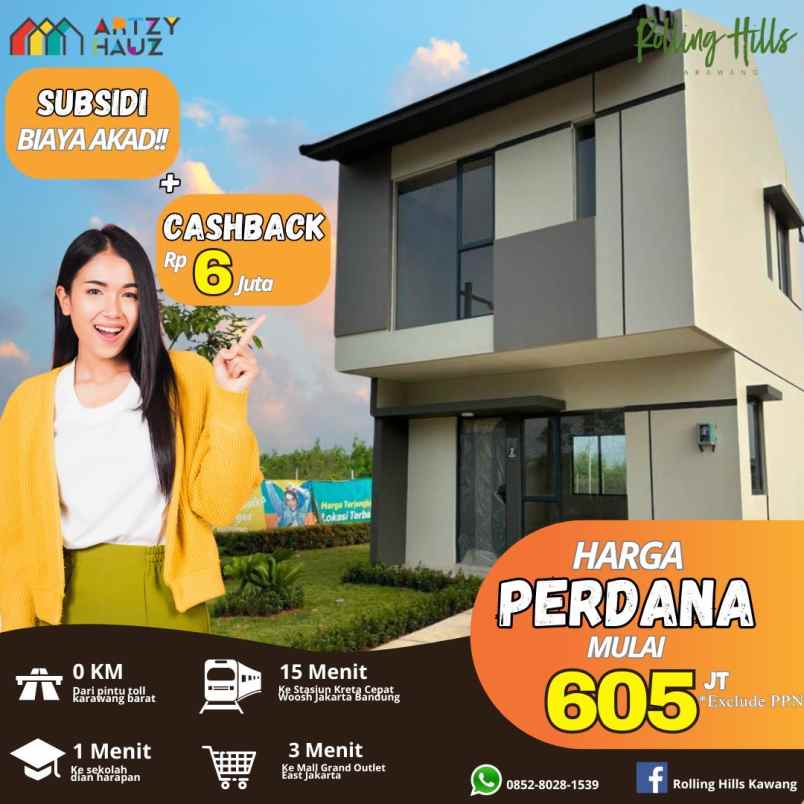 perumahan cluster 2 lantai harga perdana