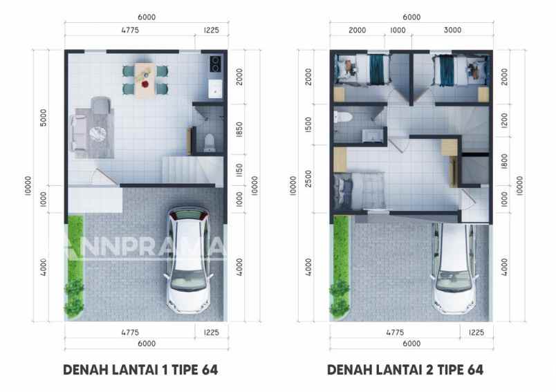 rumah 2 lantai 600 jutaan mampang depok rn sai