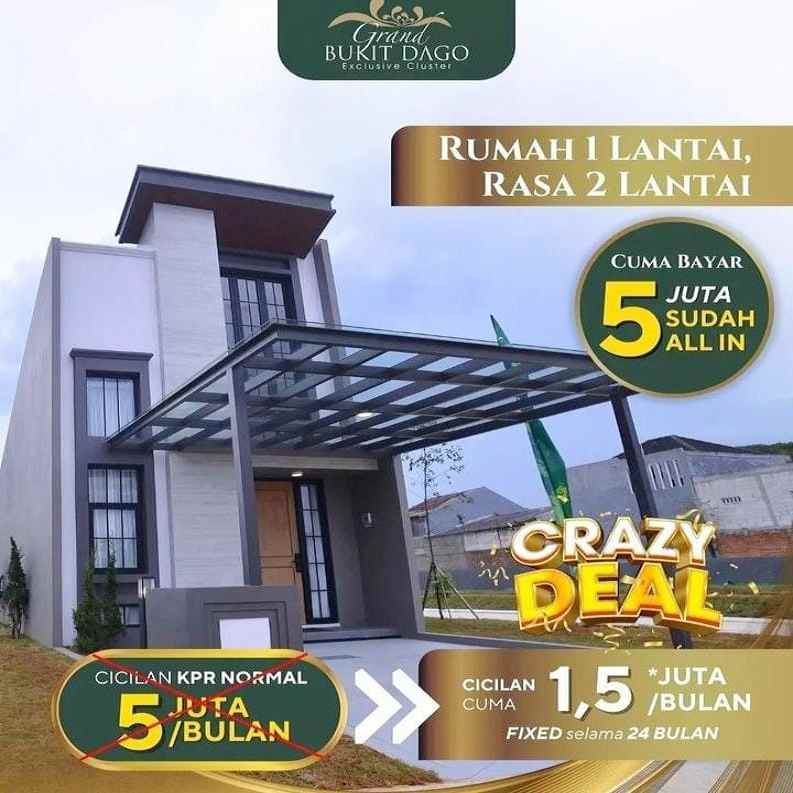 rumah baru dekat bsd dalam cluster di grand bukit dago