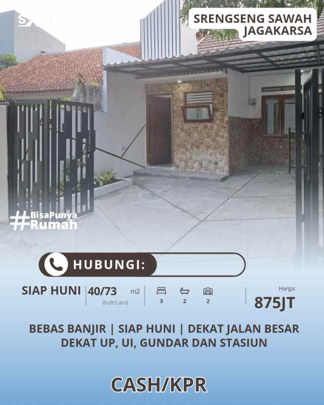 rumah baru siap huni pinggir jalan raya lenteng