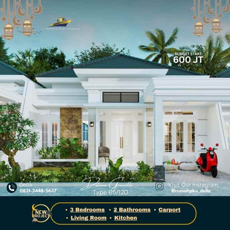 rumah cluster di delima grenville