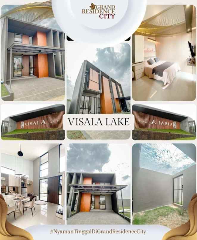 rumah cluster grand residence visala lake setu bekasi