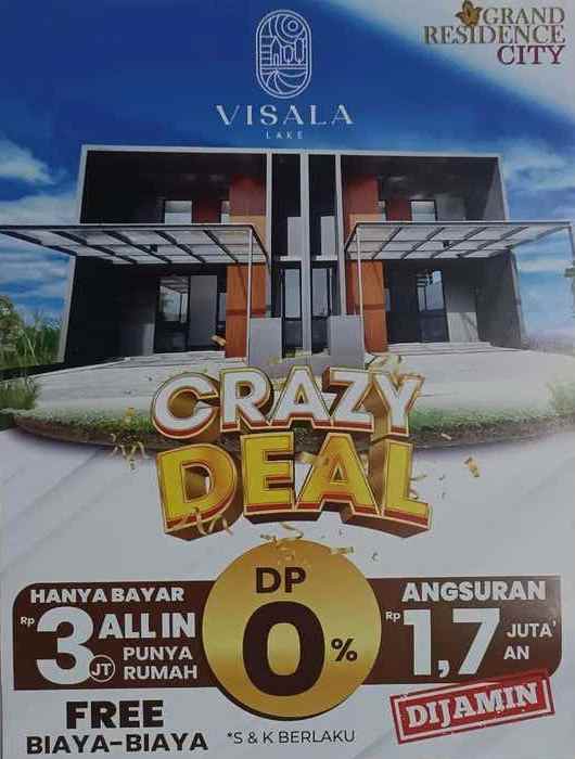 rumah cluster grand residence visala lake setu bekasi