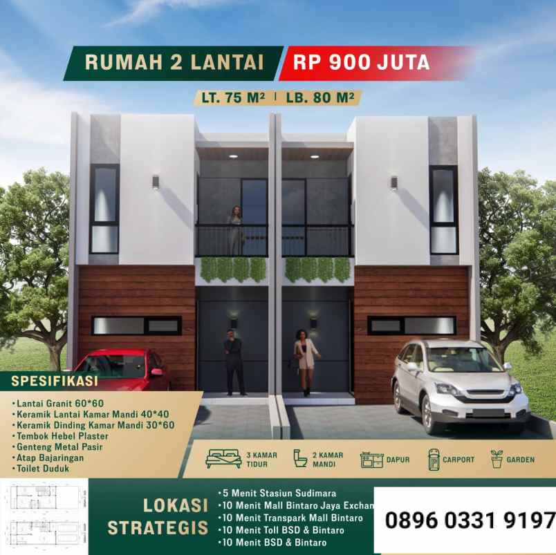 rumah daerah bintaro dekat stasiun sudimara