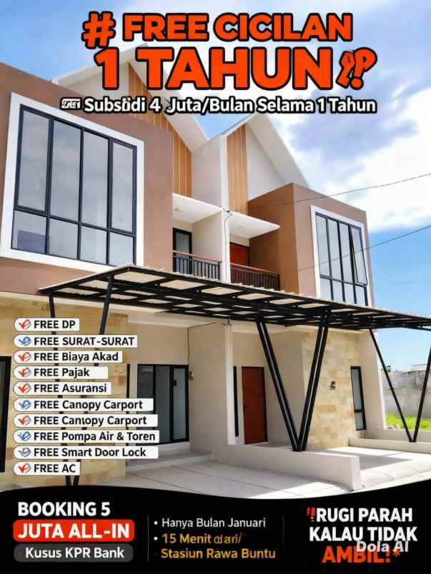 rumah dekat bsd start from 500 jutaan