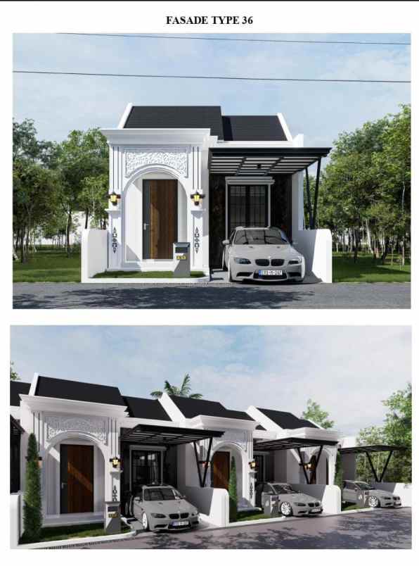 rumah desain american classic di kalasan sleman