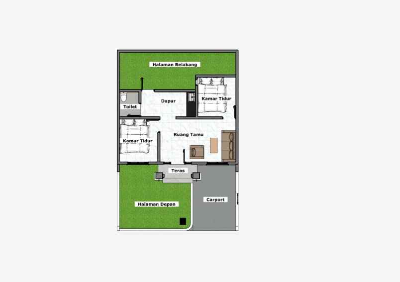 rumah desain american classic di kalasan sleman