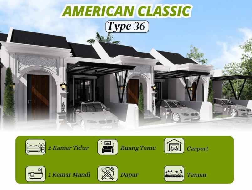 rumah desain american classic di kalasan sleman