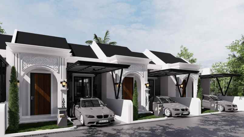 rumah desain american classic di kalasan sleman