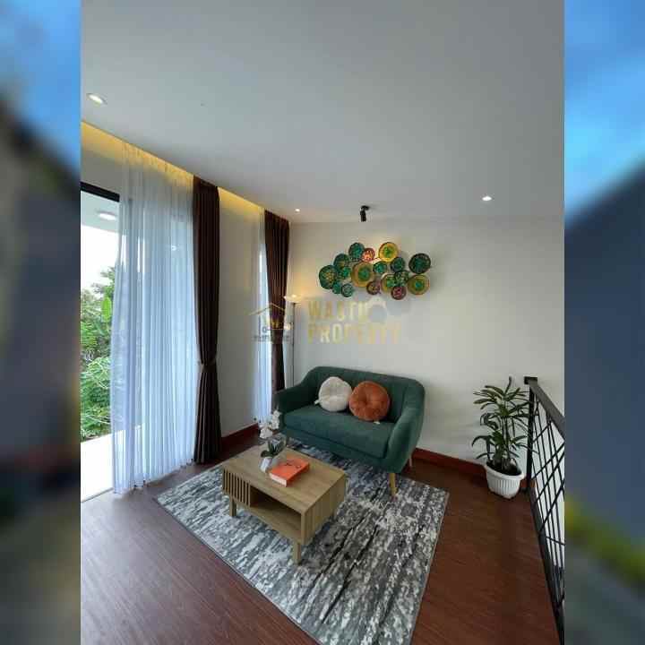 rumah kekinian 2 lantai open space view asri dekat uii