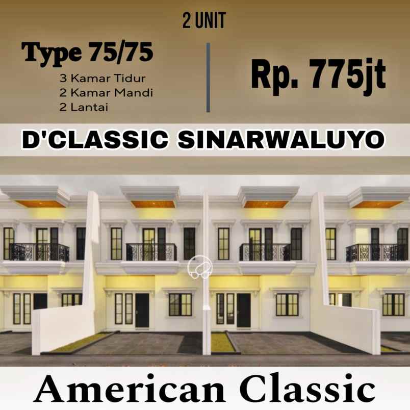 rumah konsep american clasic di sinar waluyo semarang