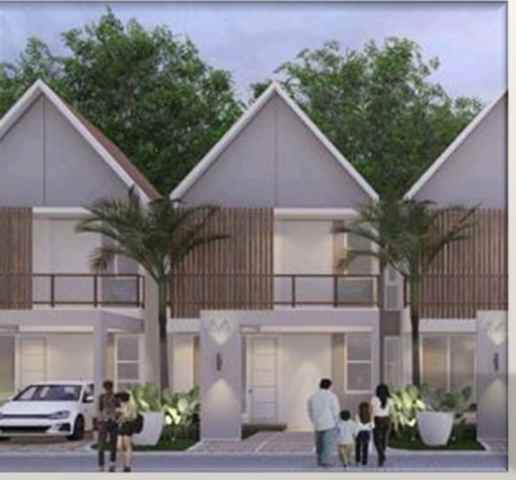 rumah konsep resort fully furnished di bedahan depok