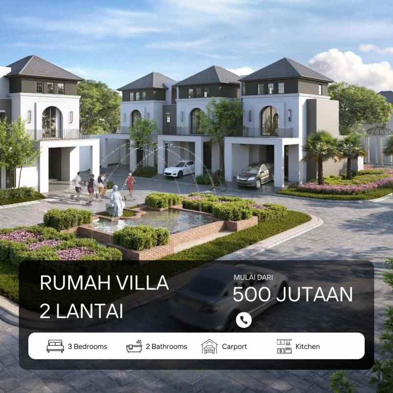 rumah konsep villa mewah di kota malang