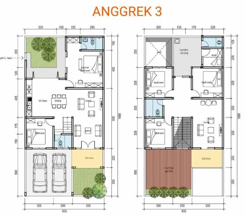 rumah mewah 2 lantai dalam cluster mampang depok