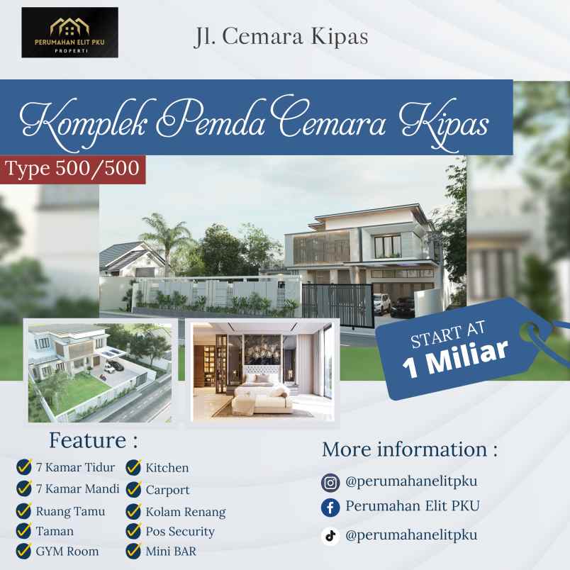 rumah mewah pekanbaru komplek pemda