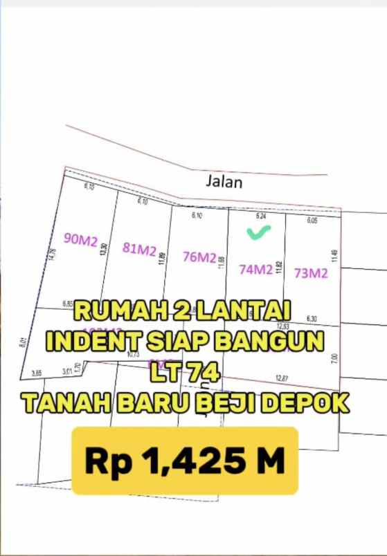 rumah minimalis 2 lantai mewah di tanah baru depok