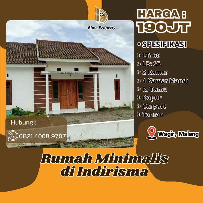 rumah minimalis di indirisma malang