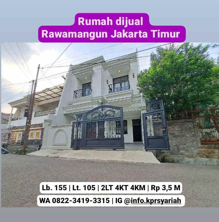 rumah ready 2 lantai rawamangun jakarta timur