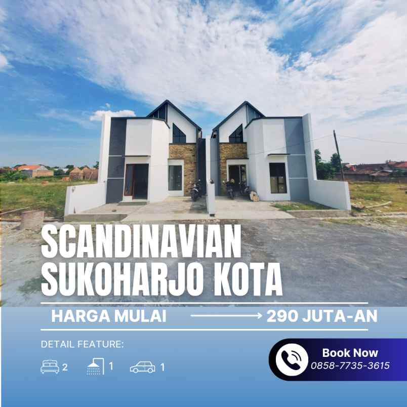 rumah scandinavian di sukoharjo kota