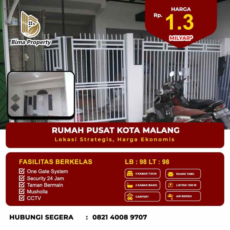 rumah second di griyashanta kota malang