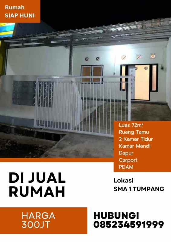 rumah siap huni asri tumpang kab malang