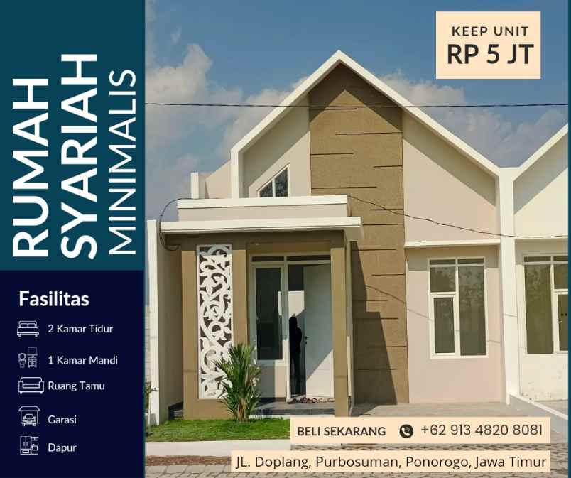 rumah syariah minimalis di ponorogo kota terlaris