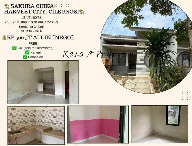 sale rumah lokasi harvest city cileungsi