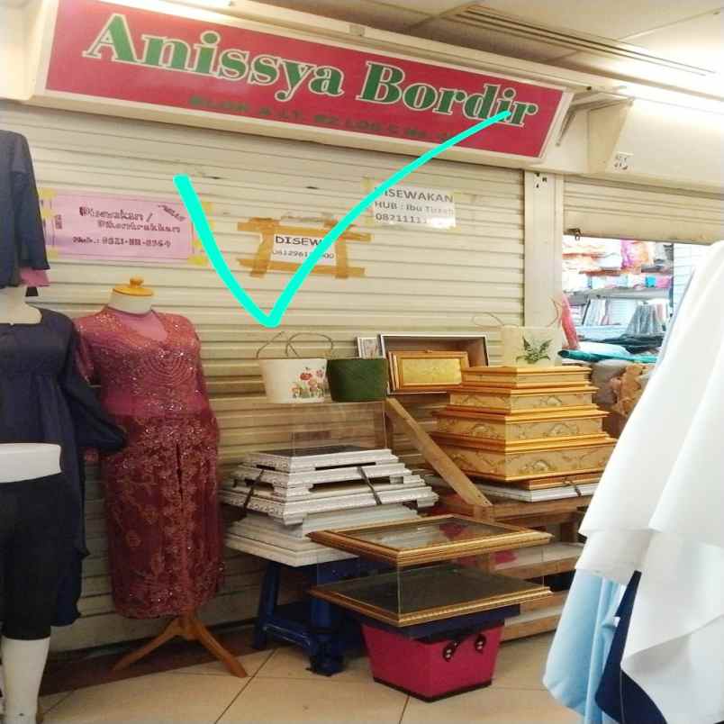 sewa toko pasar tanah abang blok a lokasi strategis