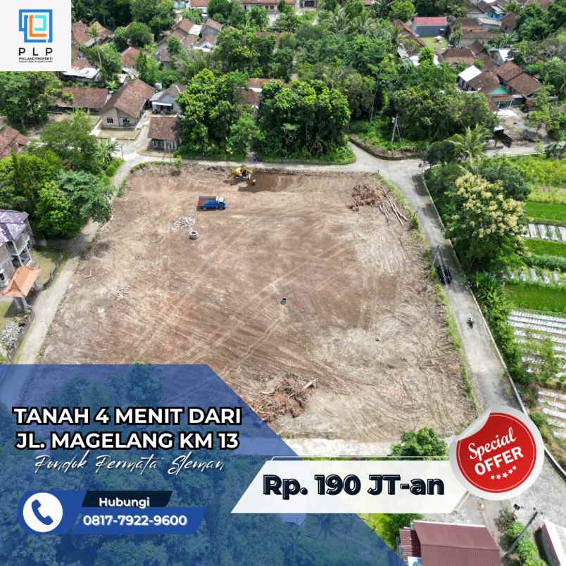 tanah 190 jutaan hanya 4 menit dari jalan magelang