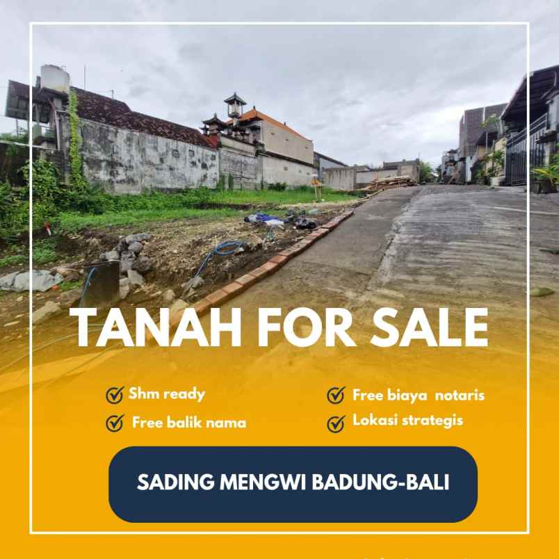 tanah dijual lokasi sading badung bali
