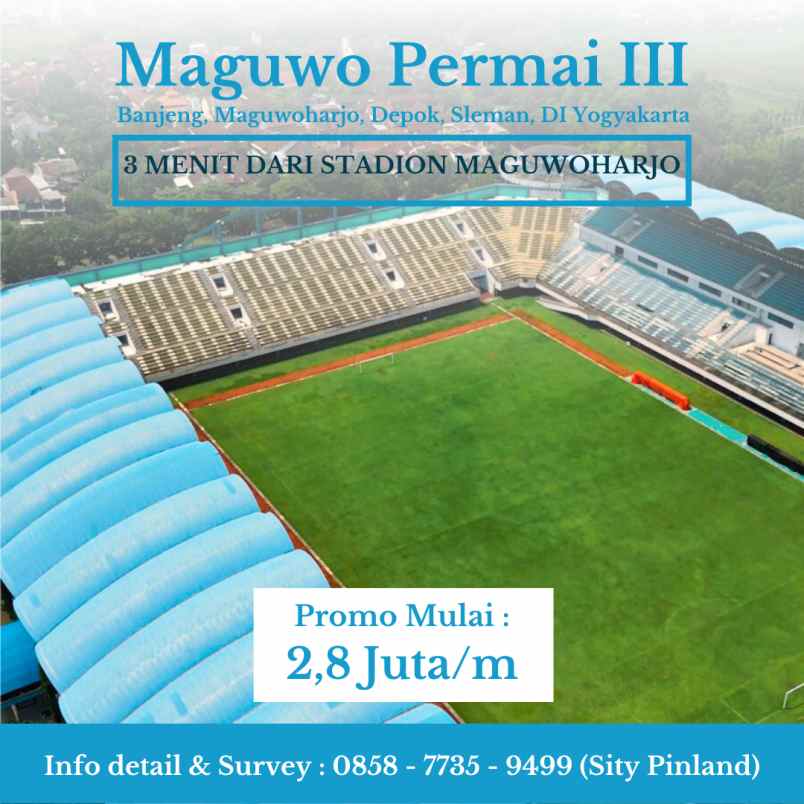 tanah kaveling 2 8jt m dekat stadion maguwoharjo