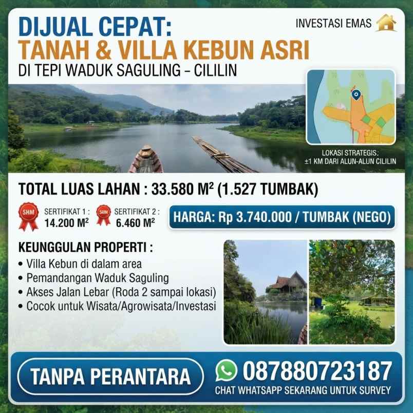 tanah kebun dekat saguling