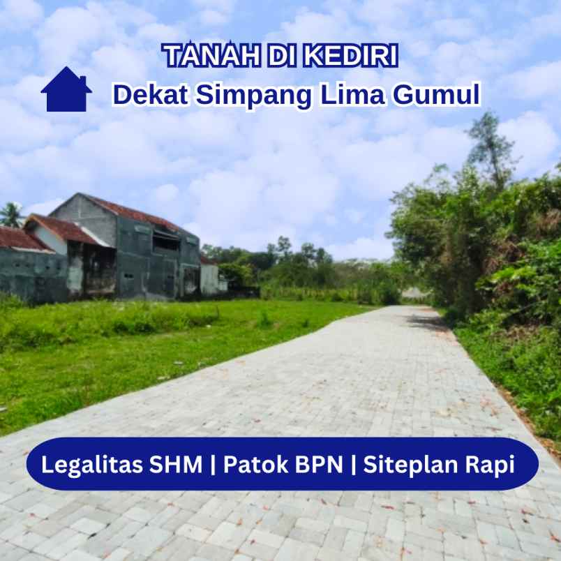 tanah kediri dekat simpang lima gumul shm pecah unit